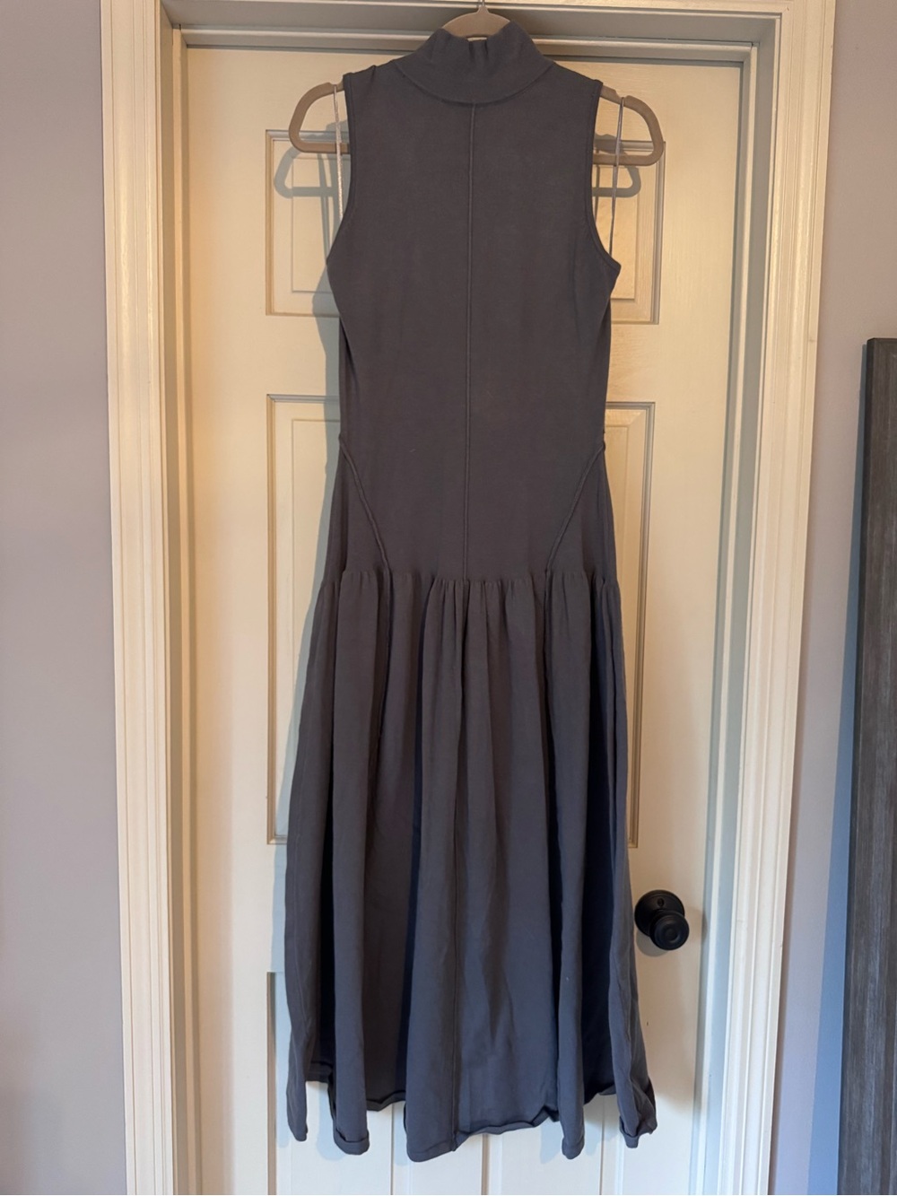Never Worn! Vici Mock Neck Drop Waist Women's Dress in Charcoal